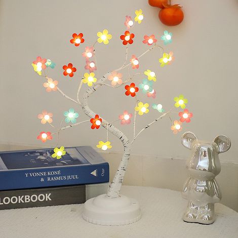 Dekorative LED-Lampe aus Kupferdraht mit Blumen, batterie-/USB-betriebenes Ambientelicht mit Fernbedienung für Wohnzimmer und Schlafzimmer-lsw
