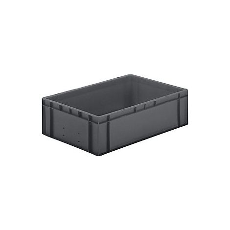 LA-KA-PE Contenedor apilable de transporte L600xW400xH175mm - TK600/175-0 GRIS