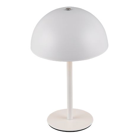 Lampada da tavolo LED, metallo, bianco opaco, 13x21x13 cm, Munoz (1/5)