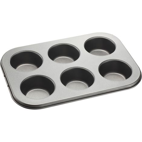 HAPPYFRIENDS molde 6 magdalenas 26,5x18,5x3 cm , Molde 6 magdalenas 26,5x18,5x3cm. -Marca: Happyfriends. -Material: Acero al carbono de alta calidad, duradero, excelente conductivi