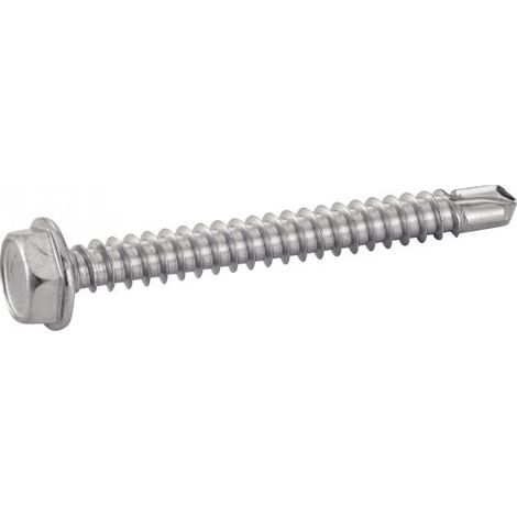 Vis autoperceuse tête hexagonale à embase inox A2 DIN 7504 K 5.5X60 boîte de 100 - ACTON - 624345,5X60 (1/5)