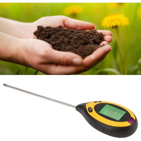 Appareil de mesure du sol 4 en 1 : détection numérique de l’acidité, de l’alcalinité, de l’humidité, de la température et de la luminosité pour l’agriculture. (1/5)