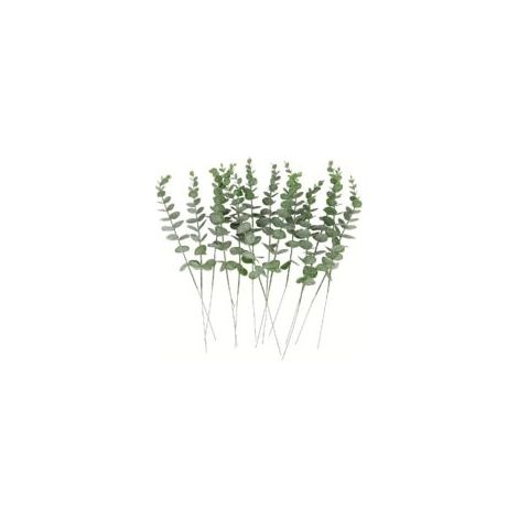 20 Pcs Branches D'eucalyptus Artificielle Faux Eucalyptus Tiges D'eucalyptus Artificielles Simulation Feuilles D'eucalyptus Plante Artificielle pour Mariage Maison Cuisine Décoration, Gris Vert (1/5)