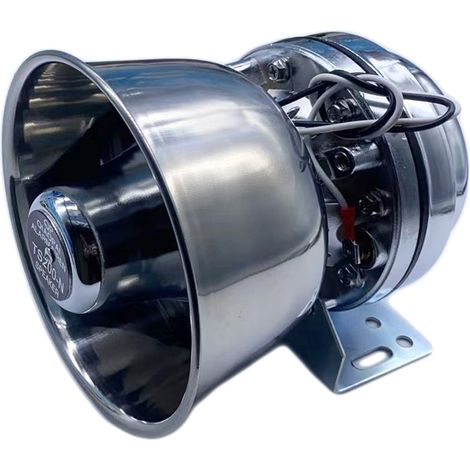 Klaxon de voiture haut-parleur d'alarme 200W, avertisseur sonore haute puissance en acier inoxydable, trompe puissante pour voiture, camion, bateau