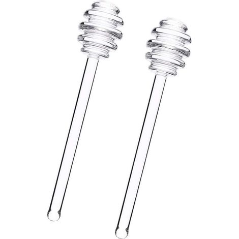 Lot de 2 cuillères à miel en plastique de 17 cm - Accessoires de cuisine - Cuillère à miel/à tremper dans le miel (1/5)