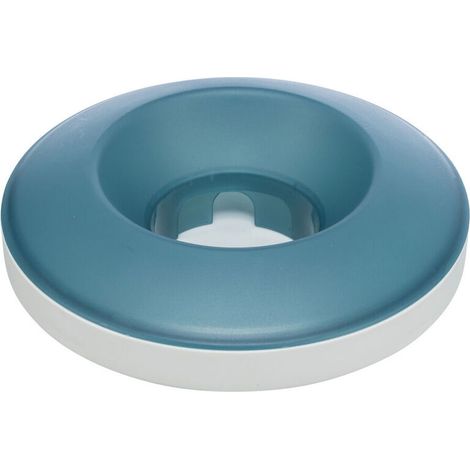Slow feeding ciotola rocking in plastica tpr 0.5l diametro 23cm grigio/blu (1/5)