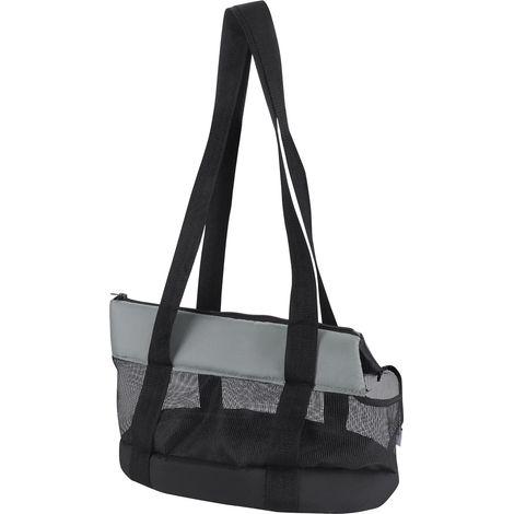 Sac de transport pour animaux de compagnie respirant et pliable pour chiens et chats, sac de voyage portable avec coussin amovible et ouverture zippée (1/5)