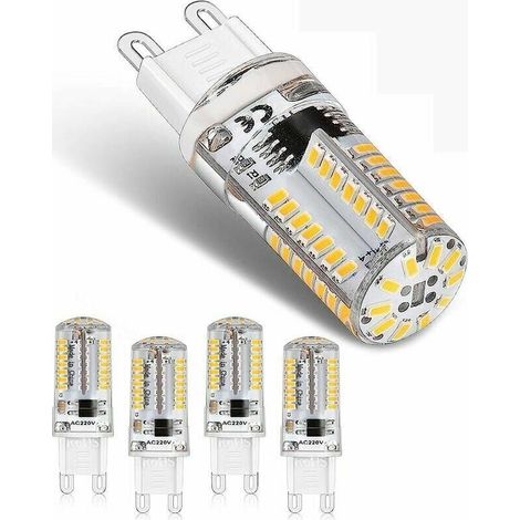 5er-Pack G9-LED-Lampen, 3 W, 200 lm, 3000 K, warmweiß, flimmerfrei, nicht dimmbar, 360°-Abstrahlwinkel. Ersetzt 40-W-G9-Halogenlampen. (1/4)