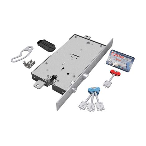 SERRATURA METALLO APPLICARE 2441 SECUREMME  DM+F.SAGOM M4 TRIPL+SCR IP.MM 37 E.MM 63 DX/SX