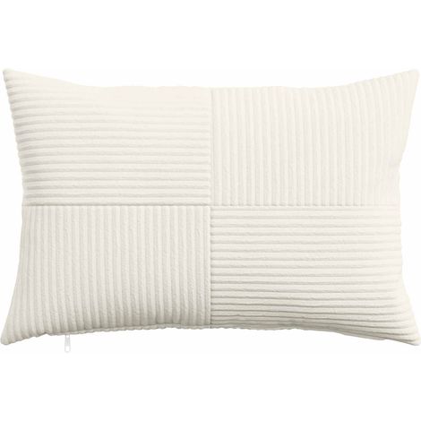 vidaXL Funda de almohada 6 pcs ALMELO Crema 50 x 75 cm pana (1/2)
