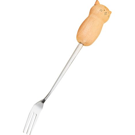 Kaffeerührer aus Edelstahl, kreatives Cartoon-Design, niedlicher Eis- und Dessertrührer für Kinder, spülmaschinenfest, Katzengabel (1/5)