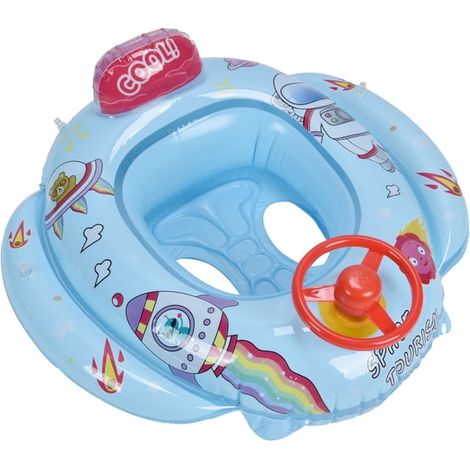 Babyschwimmring, blaues Astronautenboot, Astronautensitzring, Babyschwimmring für Kinder