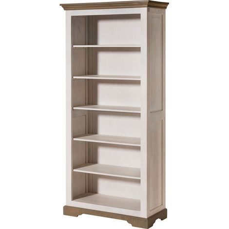 Bücherregal Mango 90x40x190 weiß lackiert TOULOUSE 119Massivmoebel24 GmbH
