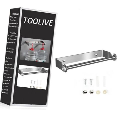 [NEUWERTIG]  Papierhandtuchhalter, Papierhandtuchhalter, Papierhandtuch- und Filmspender aus Aluminiumfolie, Küchenrollenhalter zur Wandmontage (Silber).-INHHUB