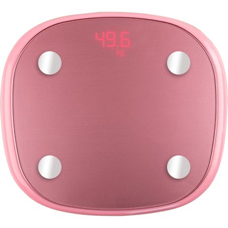 Balance numérique avec affichage LED à coins arrondis, pèse-personne et mètre ruban inclus (capacité maximale de 181 kg). (1/5)