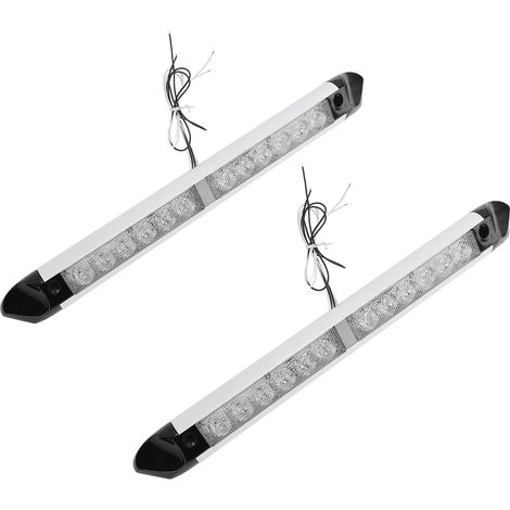 Set aus 2 LED-Lichtleisten für Wohnmobilmarkisen, 12V bis 24V DC Stromversorgung, energiesparend, für LKWs, Wohnwagen und Anhänger. (1/5)