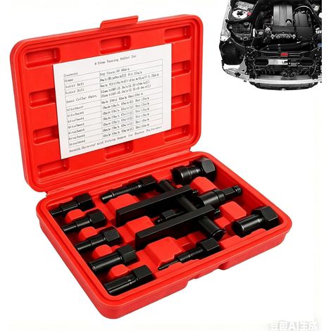 Kit de dépose de roulement de roue moto Prise Précise Poignée Antidérapante Set d'extraction de roulement intérieur pour roue moto Pour mécaniciens amateurs et professionnels en (1/5)