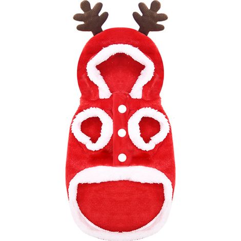 Vêtements pour Noël animaux chats chiens en flanelle chaud - pratique au quotidien, finition soignée, usage quotidien (1/5)