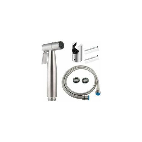 Kit bidet WC avec douchette – Acier inoxydable 304 – Tuyau flexible 120 cm – Support mural inclus – Installation rapide (1/5)