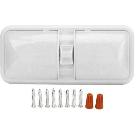 BUNTHAUS Lampe de lecture intérieure Led 12 volts, Double interrupteur de plafond, Double dôme, lentille ovale pour camping-car (1/5)