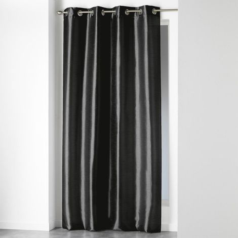 Rideau à Oeillets "Shana" 140x280cm Noir (1/2)