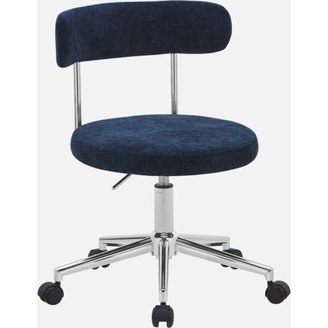Sedia da ufficio vintage con rotelle in tessuto (1/5)