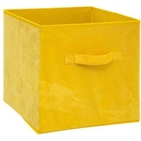 Boîte de Rangement Velours "Mix N'Modul" 31x31cm Jaune