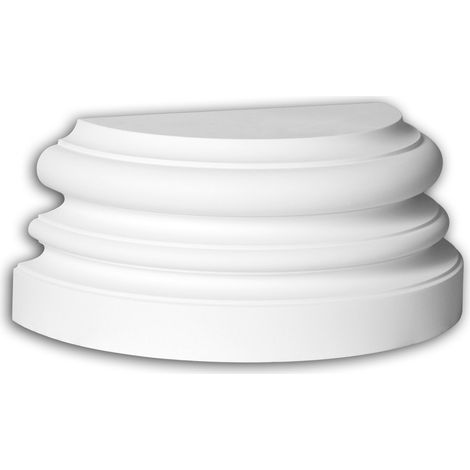 Half column base Profhome 447202 Exterior trim Column Facade element Ionic style white