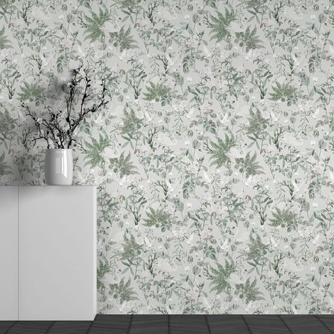 Papier peint panoramique - Motif Feuilles tropicales - 130 cm x 81 cm (1/3)