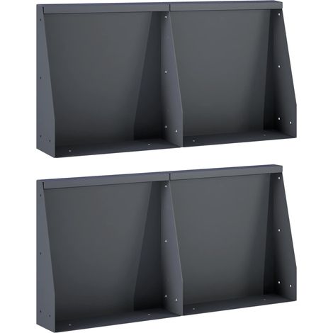 vidaXL Muro de Contención 4 uds. 40 x 12 x 50 cm Acero Gris antracita (1/5)