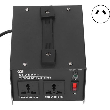 Transformateur 750W, tension d'entrée réglable 110V-220V, convertisseur élévateur/abaisseur 110V-120V à 220V-240V, prise AU, régulateur de courant alternatif (1/5)
