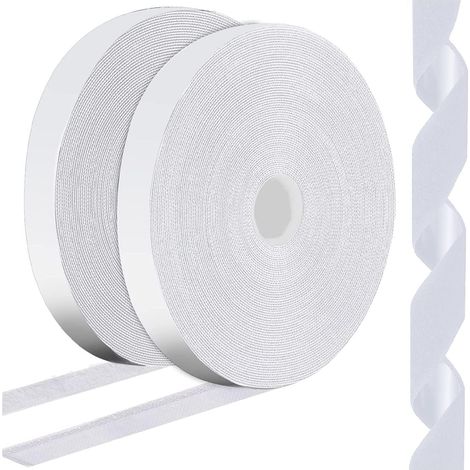 Cinta adhesiva de doble cara de alta resistencia, apta para colgar cuadros, fijar a paredes, etc., color blanco, 3,0 cm x 25 m. (1/5)
