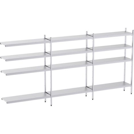 Rayonnage en Acier Inoxydable d'Angle - 4090 à 4920 mm - 4 Niv - P400 - Distform