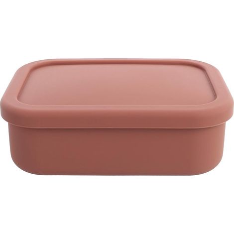 Boîte à bento rouge en silicone de 700 ml pour étudiants (1/5)