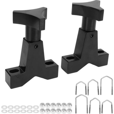 Système de montage noir en acier allié pour tube de levage pour tubes ronds carrés de 1 à 2,5 pouces. (1/5)