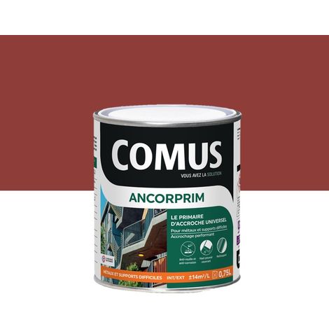 ANCORPRIM rouge 0,75L Primaire d'accrochage universel pour métaux ferreux et supports difficiles - COMUS (1/3)