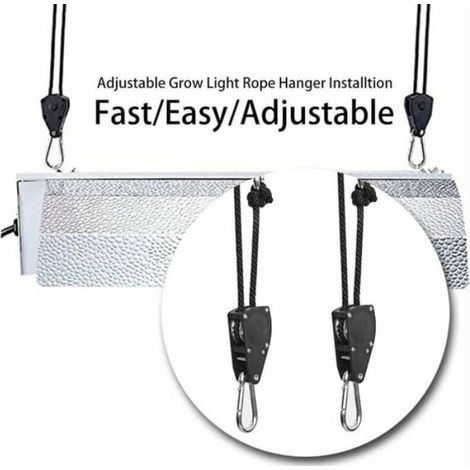 Poulie À Cliquet - Capacité 34 Kg Par Unité - Pour Suspension De Lampes Et Réflecteurs - Lot De 4 (1/4)