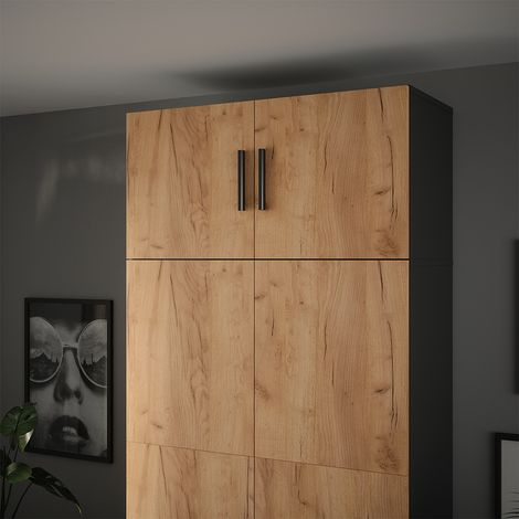 Modulo aggiuntivo Ingo, Antracite/quercia dorata, 80 x 40 cm con 2 porte, Vicco