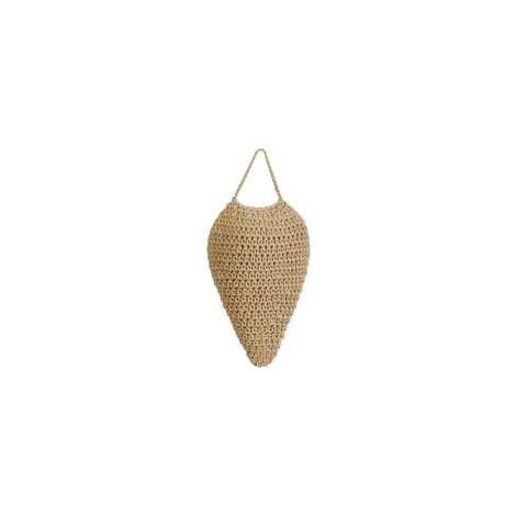 Nid de guêpe au crochet, nid de guêpe, à suspendre, décoration d'extérieur faite à la main, leurre réutilisable pour porche, jardin, toit et verger 32 x 20 cm (1/5)