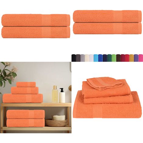 vidaXL Saunatücher 2 Stk. Orange 80x200 cm 360 g/m² 100% Baumwolle (1/5)