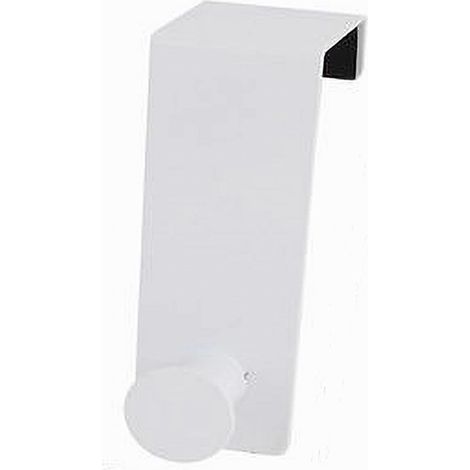 TRADE SHOP - Appendiabiti Da Porta Con 1 Gancio 4x11.5cm Bianco Per Asciugamani Vestiti 87778 - (1/2)
