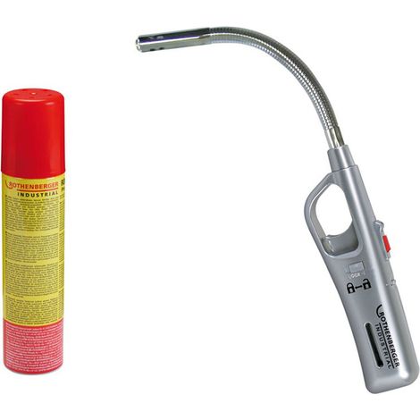 ROTHENBERGER Allume-gaz industriel col de cygne avec 1x Rofill Gas 100 ml - 1500005163