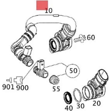 Soupape de ventilation du carter 6420101591 A6420101791 6420101791 Modèles compatibles : Mercedes-Benz W164 X164 W251 W221 W212 C219 (1/5)