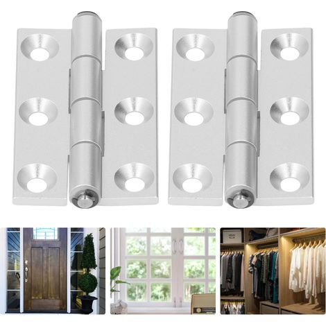 Charnière pliante en profilé aluminium HHPSNL6 en 2 pièces, douille en résine et axe. (1/5)