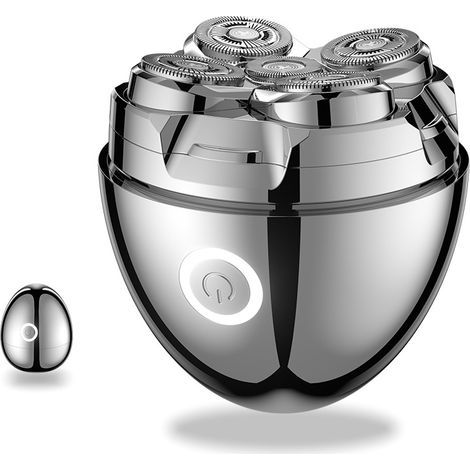 Rasoir électrique pour hommes (Spécialiste des crânes rasés) – Rasoir rotatif magnétique 5D, sans fil, étanche IPX7, USB-C 800 mAh, rasage précis du visage et du crâne