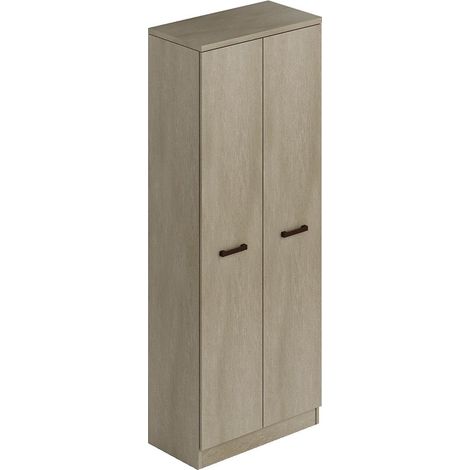Armadio scarpiera multiuso argilla due ante con portascope cm h182x71x38