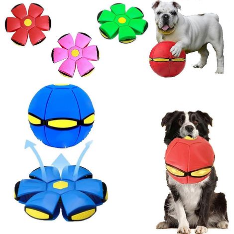 Hochwertiger, zweifach verwendbarer magischer Metaball & fliegende Untertasse – umschaltbarer Hüpfball mit 6 LED-Leuchten für Kinder (1/5)