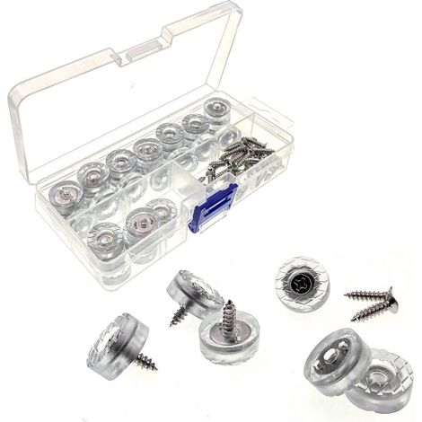 40 x Antidérapant, Anti-humidité, Silencieux, 18 mm Silicone Caoutchouc Protecteur de Plancher Meubles Sol Coussinets avec Vis pour Meubles Chaise Jambes Pieds pour Bois Franc/Carrelage (1/5)