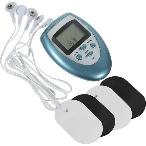 Électrostimulateur Portable Stimulateur De Détente Musculaire Avec 4 Électrodes 8 Modes Thérapeutiques Pour Taille Épaules Jambes Pieds Aide Au Soulagement Musculaire Et À La Circulation (1/5)
