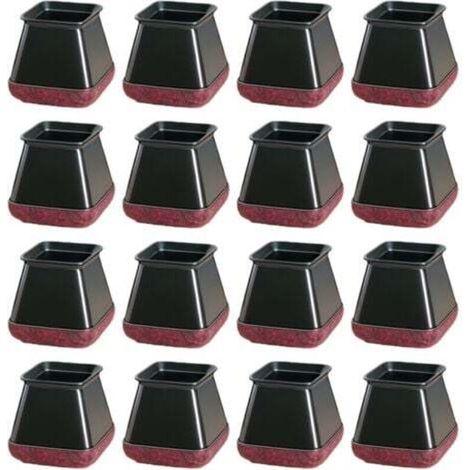 Couvre-pieds de chaise en silicone carrés – Lot de 16 pièces, compatibles avec pieds de 13 à 20 mm, protection sol pour meubles en bois (1/5)